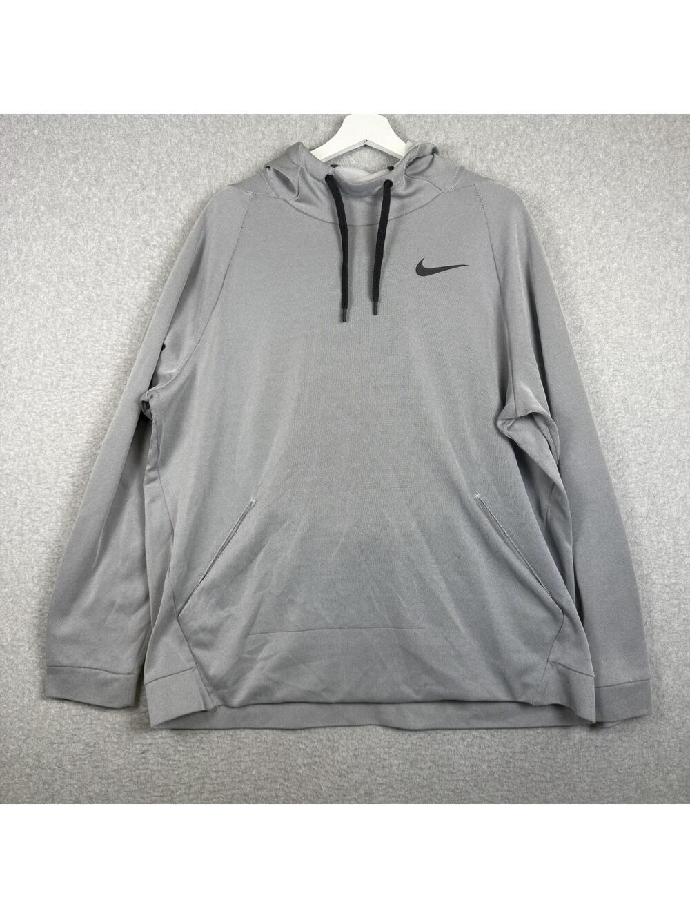 Nike Men's Size XL Gray Pullover Hoodie Sweatshirt Athleisure Athletic Fit